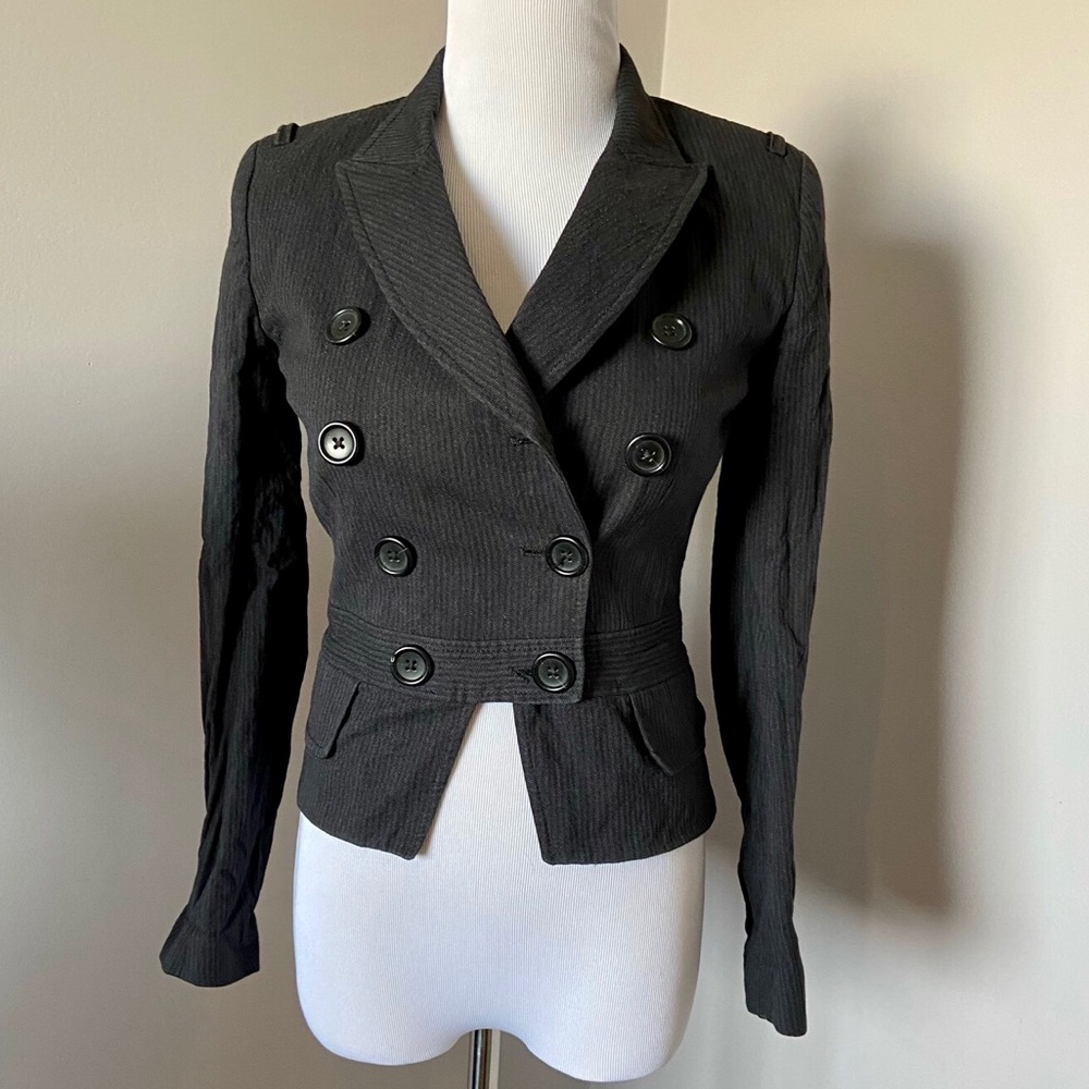 Vintage All Saints Cropped Military Blazer